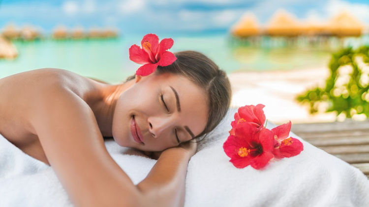 Maldives overwater spa